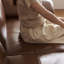 Causeuse-coussin standard en cuir véritable brun-1715846784