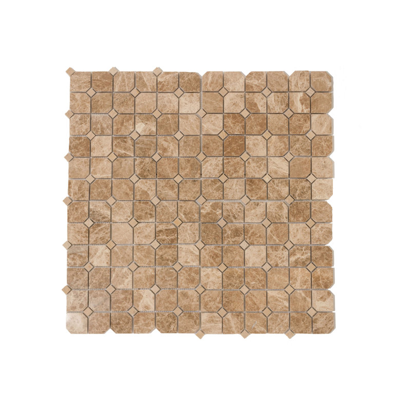 2" HEXAGON MOSAIC POLISHED, Emperador