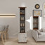 Armoire de rangement rotative à 360 ° avec miroir pleine longueur