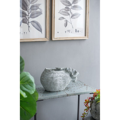 14.2x7.9x7.9" Cement Planter, Indoor Outdoor Garden Decor