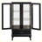Modern Lighted Curio Cabinet with Glass Doors and Adjustable Shelves
