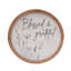Panneau mural rond en bois «Blessed And Grateful»