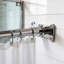Jumbo Chrome-Plated Shower Curtain Rod Flanges with Complete Hardware
