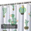 Rideau de douche à motif de cactus imperméable à l'eau avec 12 crochets-175139094