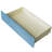 Twin Size Daybed With Two Drawers And Enchanting Upholstered Glamour - Blue Wood Slat In Installation-809469851