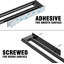 15-Inch Space-Saving Matte Black Towel Holder With Adhesive/Screws For Wall Mounting - Stainless Steel, Rustproof-958748706