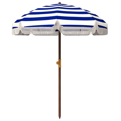 40+ parasol de plage protégé, auvent ventilé à rayures bleues, sac de transport - Parasol d'aventuriers d'extérieur fascinant