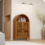 Armoire de rangement en bois avec tablette ouverte et portes de 44,48 po de hauteur
