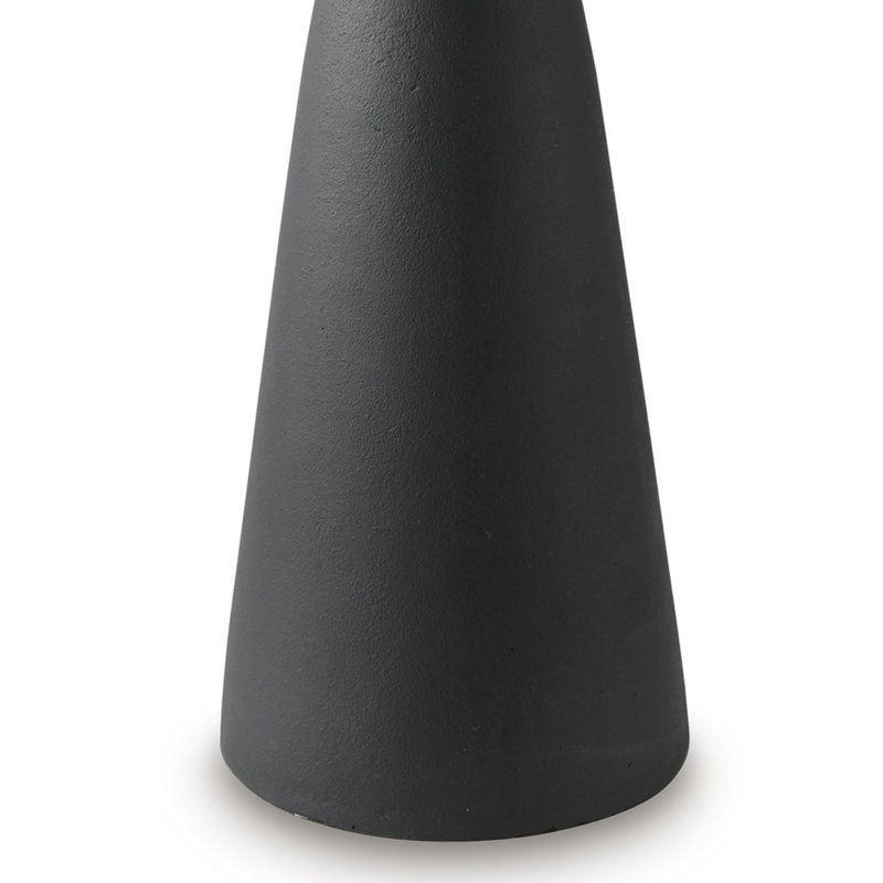 Black Hourglass Textured Plastic Floor Vase