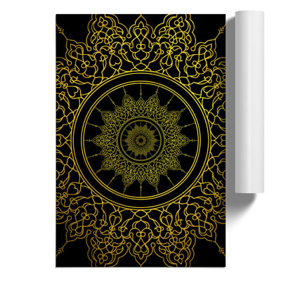 Ornamental Circles in Gold - Unframed Graphic Art