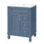 Meuble-lavabo 24 po avec lavabo en céramique, 3 tiroirs, porte et tablette réglable pour les petites salles de bain
