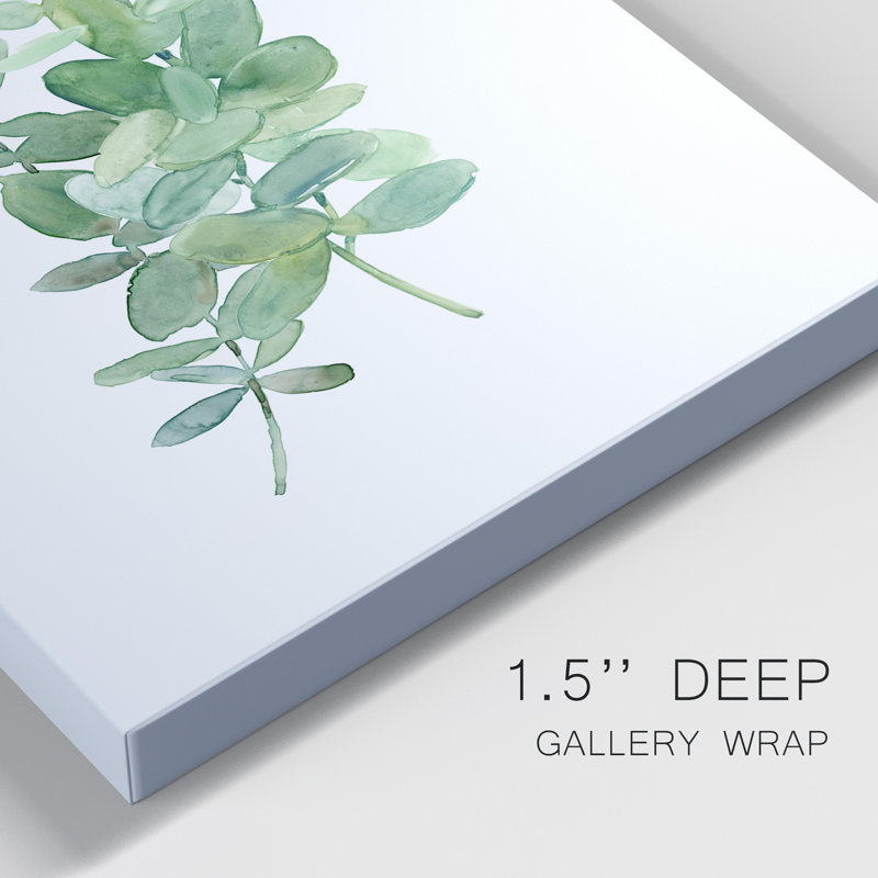 Eucalyptus I - Ensemble de 2 peintures sur toiles, H 12 po x l 16 po x P 1 po, Toile tendue