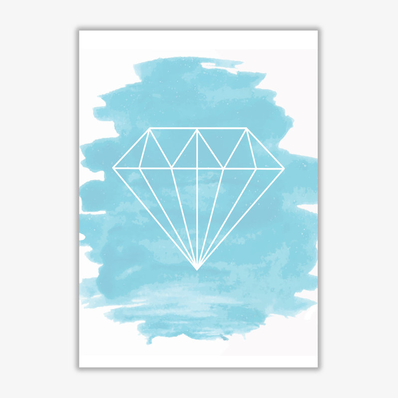 Geo Diamond - Print, No Frame, 30 cm H x 21 cm W x 1 cm D