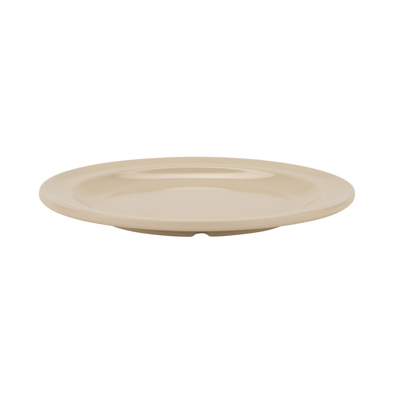 Melamine Round Appetizer Plates, 6.5", (Set of 12), Tan