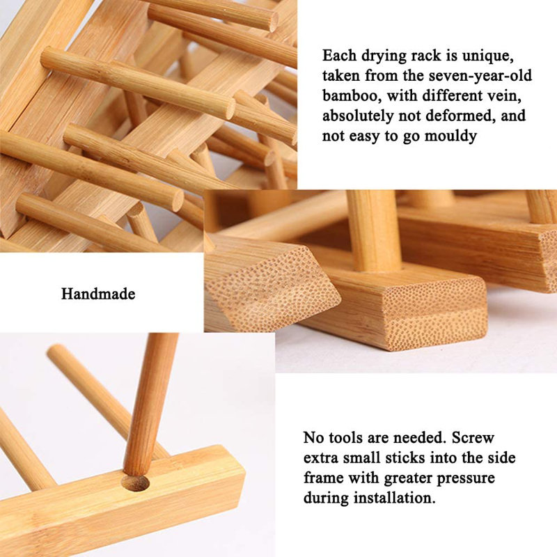 ColorLife Bamboo Dish Rack | Wayfair