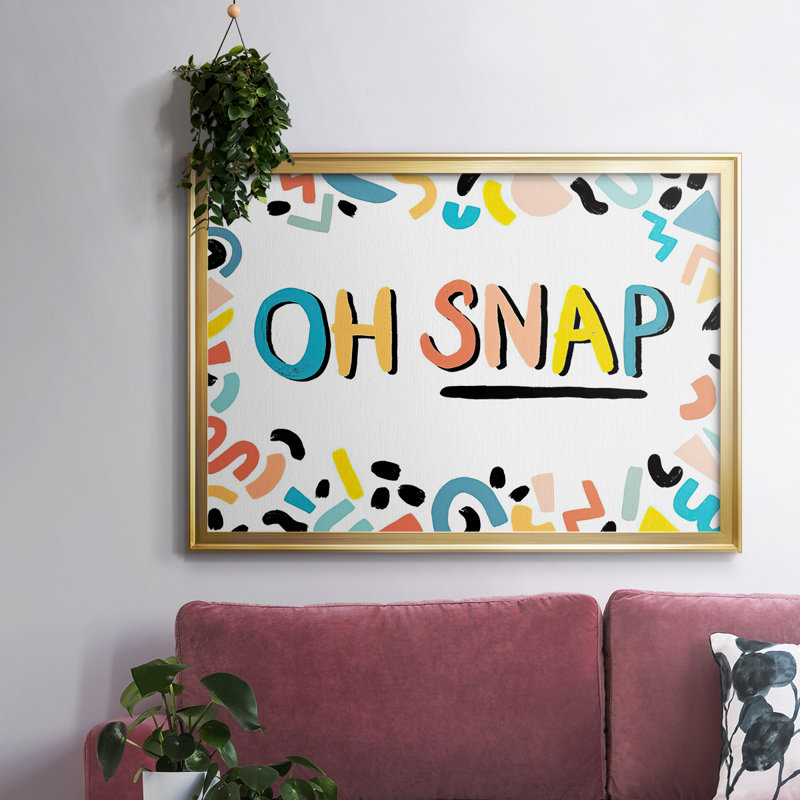 «90 Snaps Oh Snap II», reproduction d'art sur toile encadrée, Or, H 18 po x l 26 po