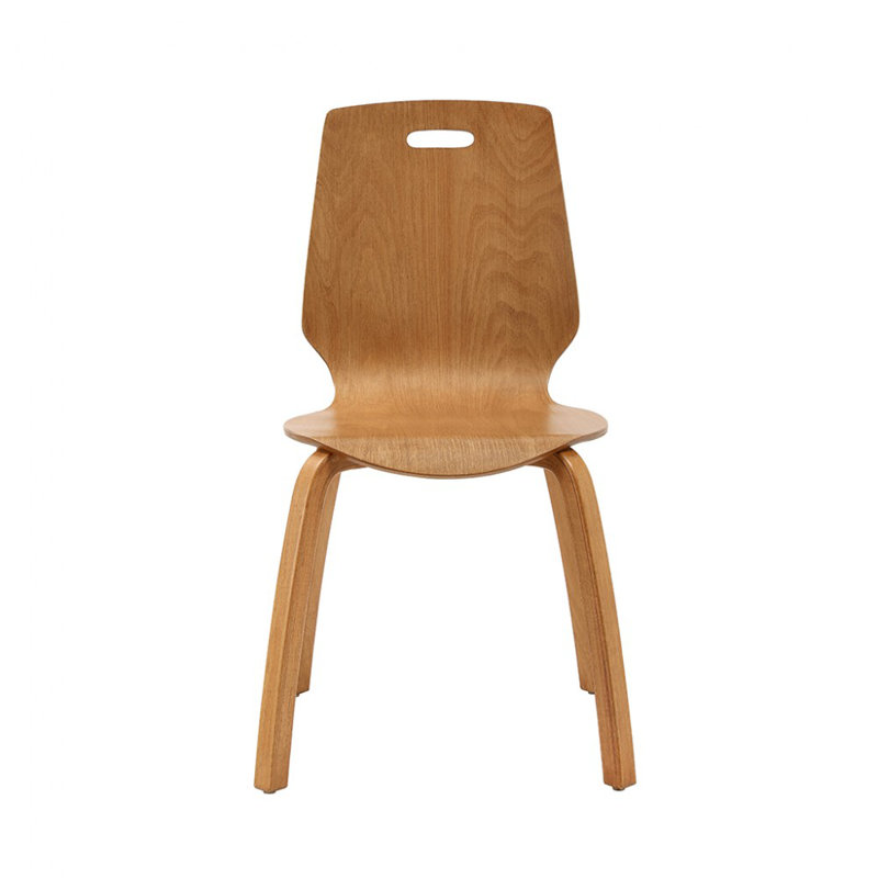Chaise d'appoint en bois massif Cathryne