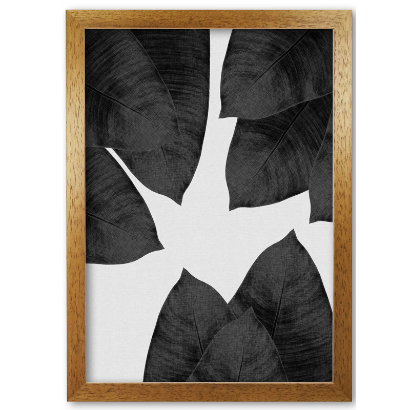 Banana Leaf I - Print, 60 cm H x 42 cm W x 5 cm D, Honey Oak Frame