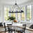10-light Dimmable Square / Rectangle Chandelier