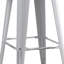 Tabourets de bar en métal sans dossier, léger, industriel, contemporain, rustique, rétro, côtier, vintage, sans dossier et 4 pieds (ensemble de 2) (siège de 30 po