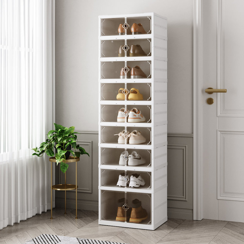 18 Pair Stackable Shoe Storage Cabinet