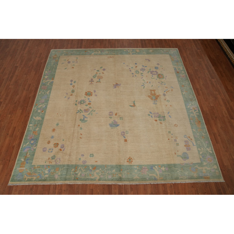 Tapis art déco végétal 10 x 10