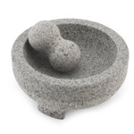 Farberware Professional Granite Molcajete Mortar and Pestle Stone Grinder, 4-Cup, Gray