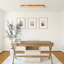 Nouria LED Flush Mount Ceiling Light with Wood Details-946605420