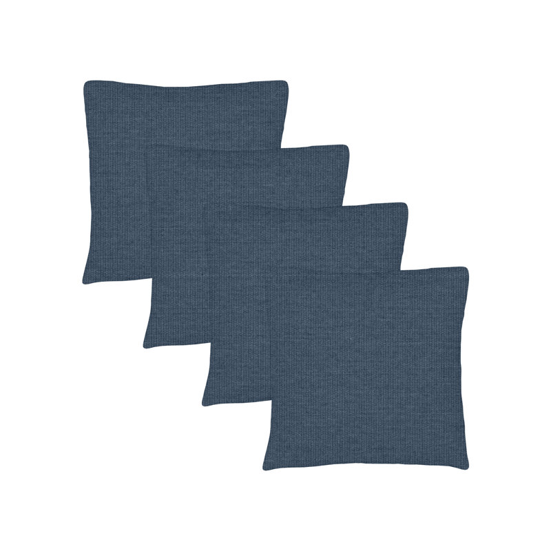 Ensemble de 4 coussins décoratifs Sunbrella, coussins décoratifs d'extérieur carrés de 26 po x 26 po, Carré 26 po