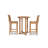 Kauffman Palm Round Teak Outdoor Bar Height Bistro Table