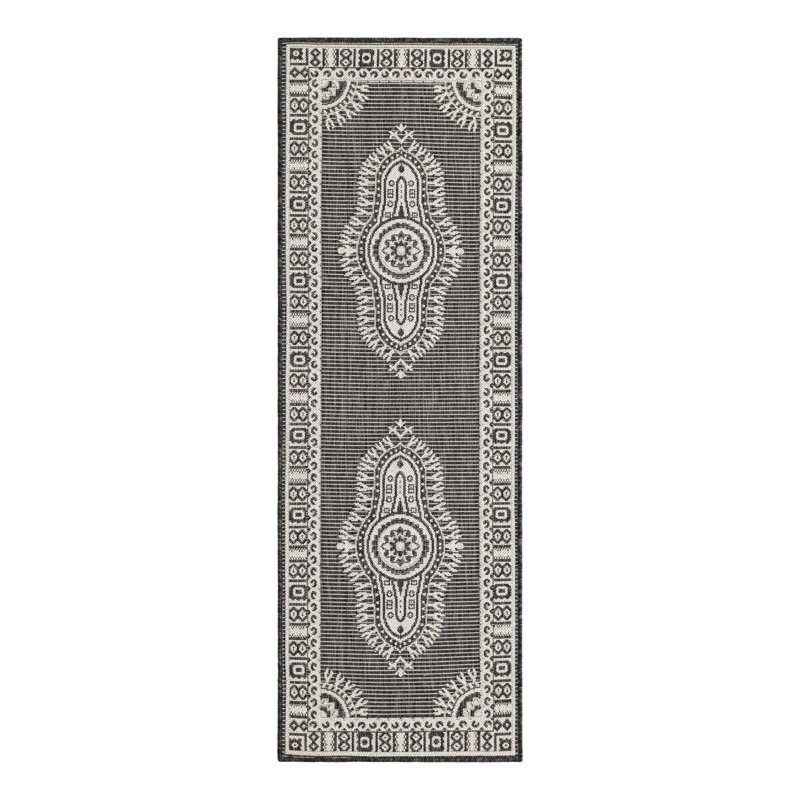 Indoor/Outdoor Traditional Area Rug, Runner 2' x 6'1"