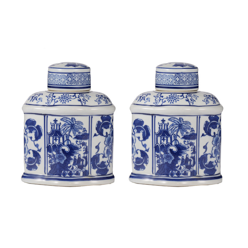 Pots ovales en porcelaine
