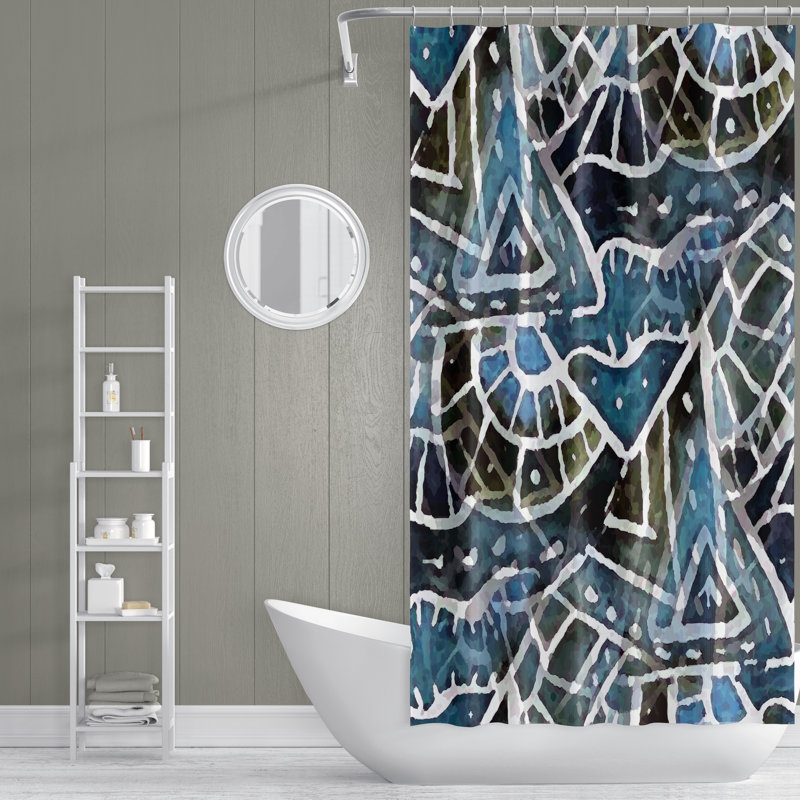 Rideau de douche simple abstrait, H 72 po x l 70 po