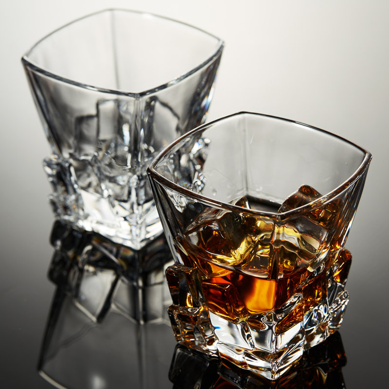 Carré 9 oz. Verre cristal whisky, 2