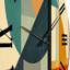 Pleine horloge murale Mid-Century-93379439