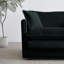 Chaise d'appoint (2 pièces), revêtue de chenille noire. Base haute en bois massif, tissu respirant rembourré d'éponge de qualité, sièges latéraux de salon avec soutien confortable et relaxant