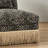 Armless Sofa Seat Leopard Chenille W/1 Pillow -Khaki Black-2085826617