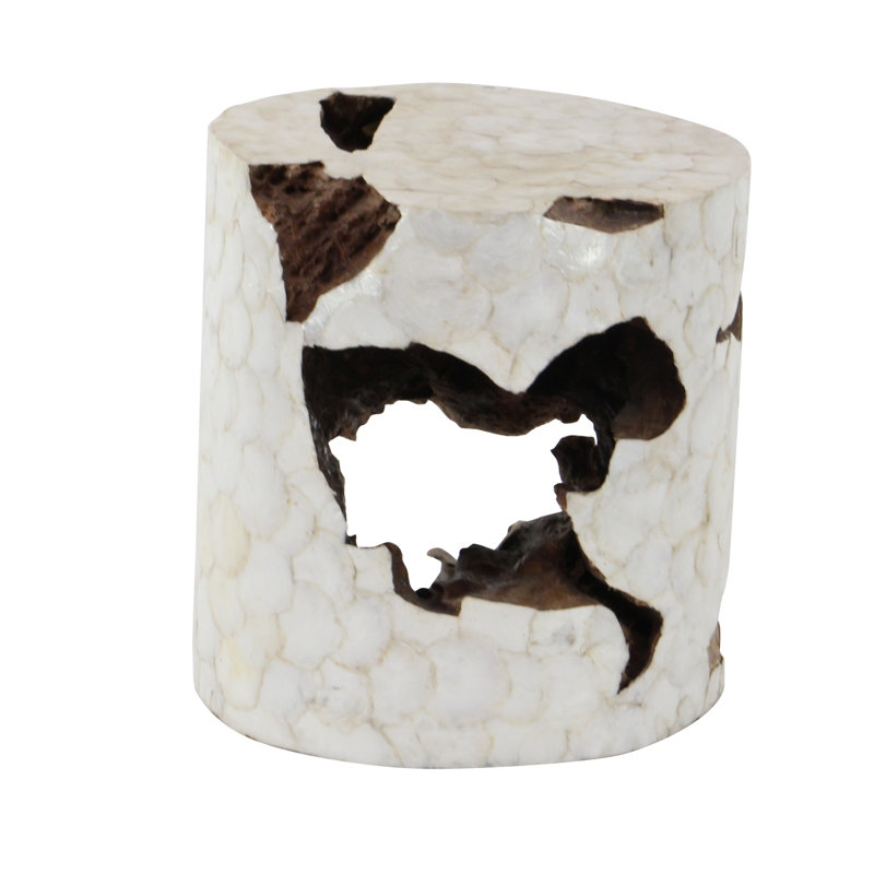Tabouret de capiz teck