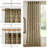 Rustic Grid Pattern Linen Light Filtering Plaid Curtains for Living Room Dining Room, Farmhouse Rod Pocket Back Tab Semi Sheer Window Curtains, 1 Pair-328923827-329966678