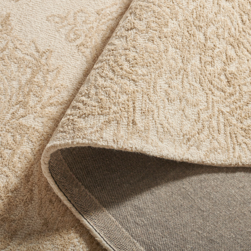 Martha Stewart 300 Hand Tufted Wool Damask Rug, Rectangle 8' x 10'