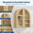 Arched Bathroom Wall Cabinet with Acrylic Double Doors, 24" Farmhouse Medicine Cabinet with Adjustable Shelf-1938222168
