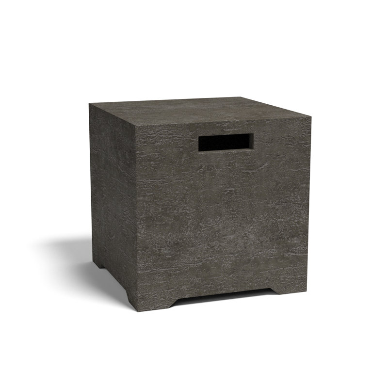 Bazaar Outdoor Square Side Table, Graphite