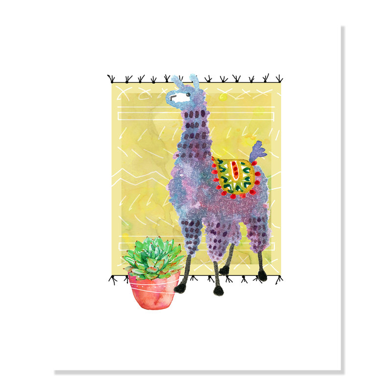 Impression sur papier Rolled Lovely Llama II, H 24 po x l 20 po x P 1 po