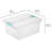 Sterilite Deep Clip Box, Stackable Small Storage Latch Lid Bin, Container Organizes Paper, Office
