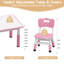 Ensemble de table et 6 chaises pour enfants, ensemble de table et de chaises pour tout-petits à hauteur réglable-2056059880