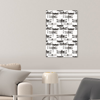 Animals Dragonfly Flight Insects  Graphic Art on Canvas