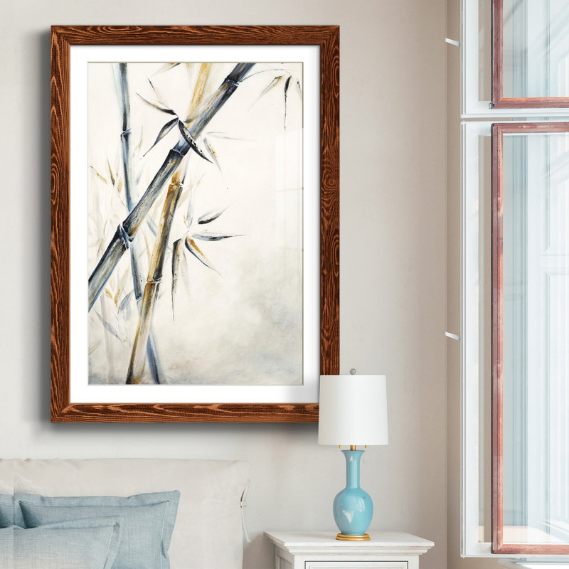 Impression encadrée de qualité supérieure en bambou noir - prête à être accrochée, H 37,5 po x l 27,5 po x P 1,5 po