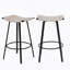 Tabourets de bar polyvalents à hauteur de comptoir avec tissage en PVC tissé à la main pour une utilisation intérieure et extérieure