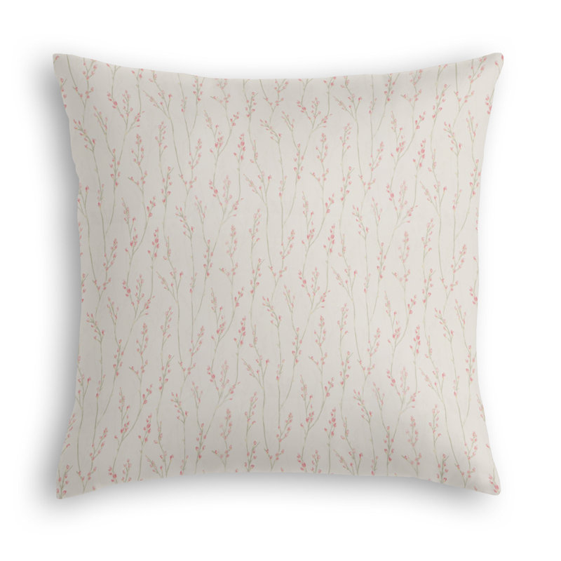 Housse et insert de coussin décoratif carré en polyester Othello, Pivoine, 18 po x 18 po