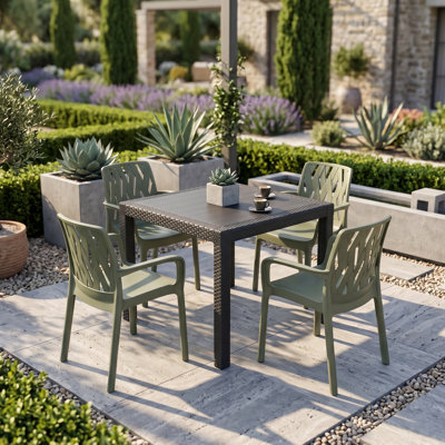 Plastic Patio Dining Set Table,